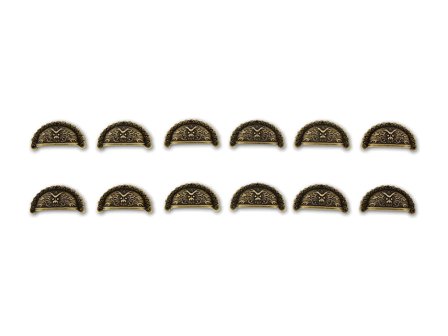 12 poignées fonte patinée 19 Fonte Marron - Décoration d'Autrefois