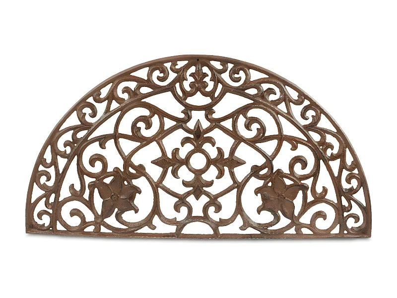 Paillasson demi lune fonte Fonte Marron - Décoration d'Autrefois