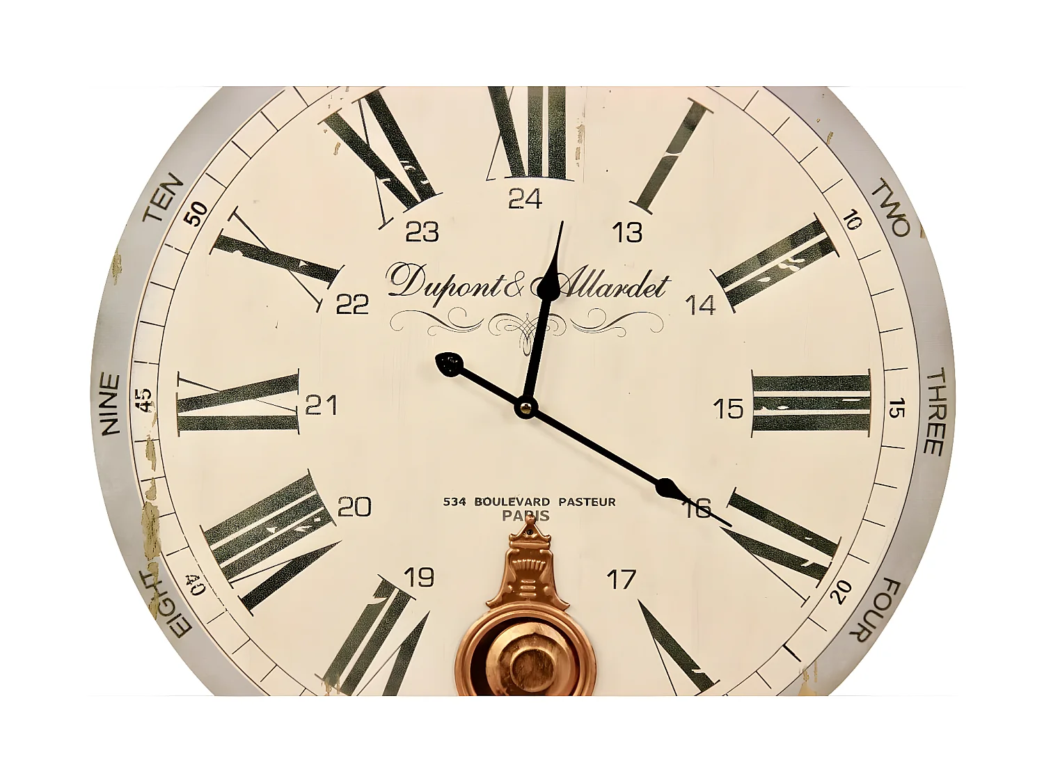 Horloge ancienne balancier dupont et allardet Bois Blanc - Décoration d'Autrefois