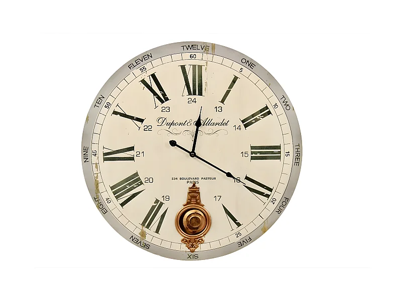 Horloge ancienne balancier dupont et allardet Bois Blanc - Décoration d'Autrefois
