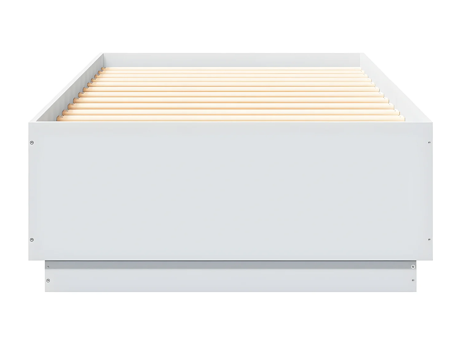 Estrutura de cama 90x200 cm derivados de madeira branco