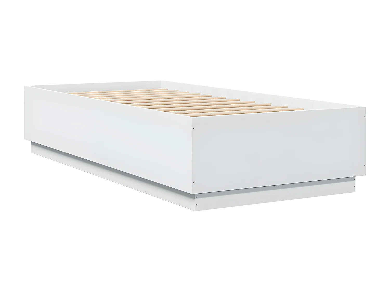 Estrutura de cama 90x200 cm derivados de madeira branco