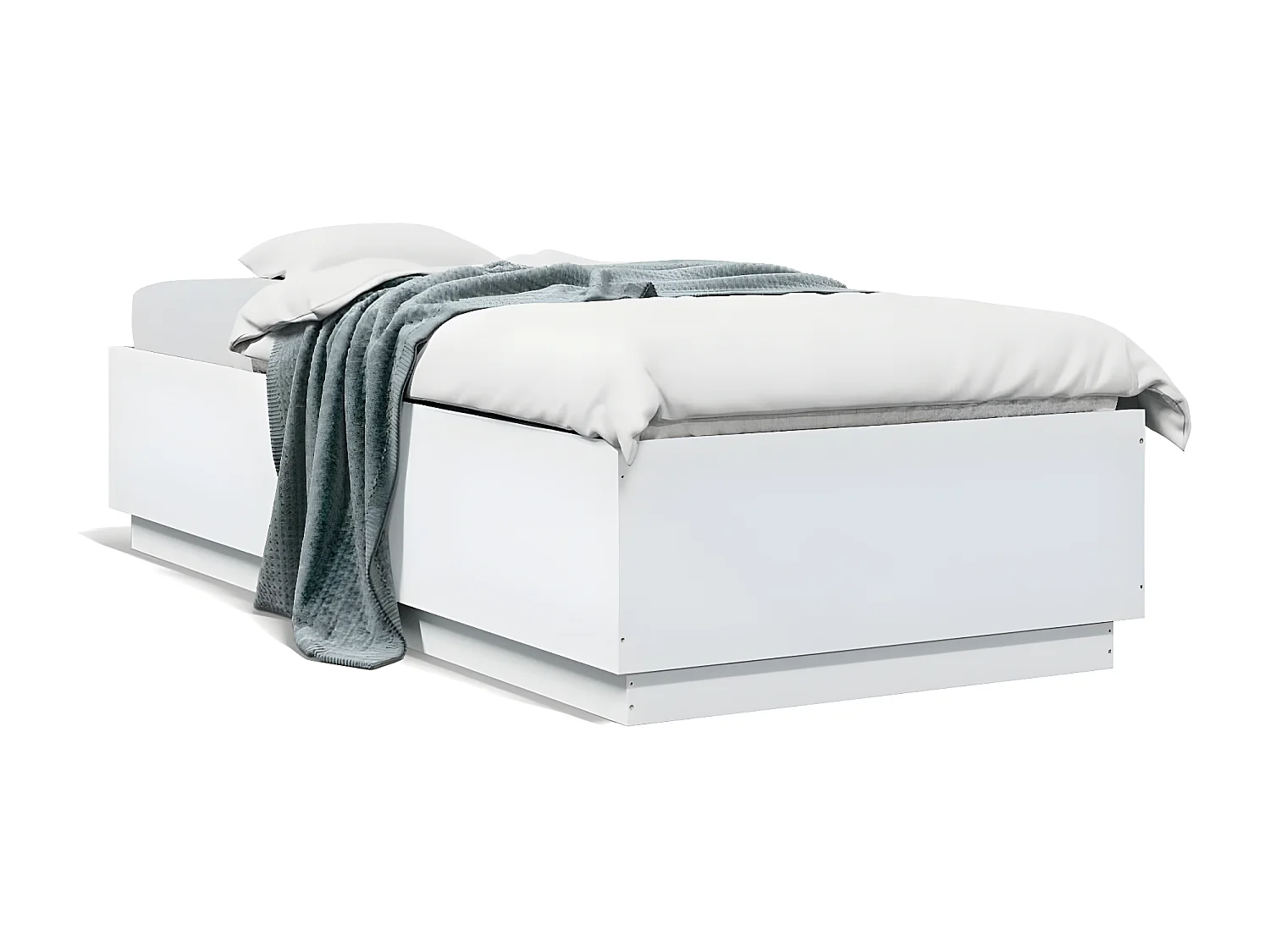 Estructura de cama madera de ingeniería blanca 90x200 cm