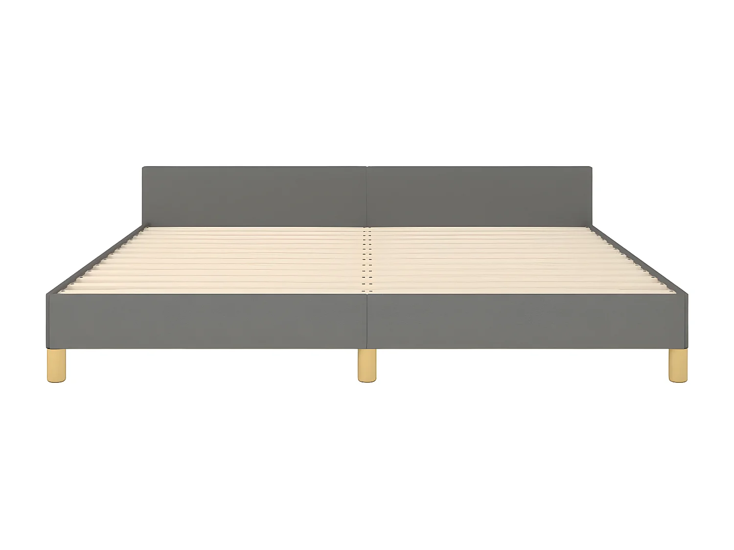 Estrutura de cama 180x200 cm tecido cinzento-escuro