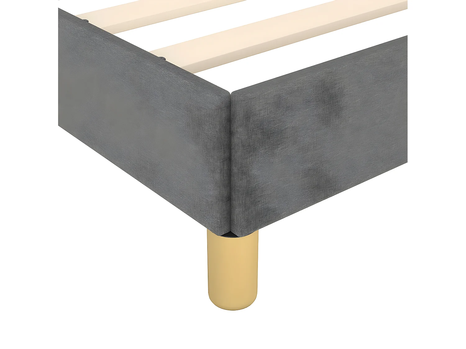 Estrutura de cama 180x200 cm tecido cinzento-escuro