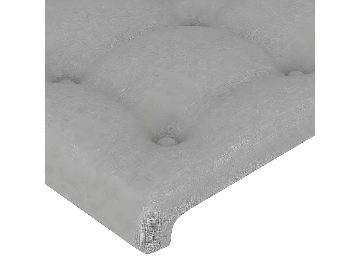 Estrutura de cama com cabeceira 140x200 cm tecido cinza-claro