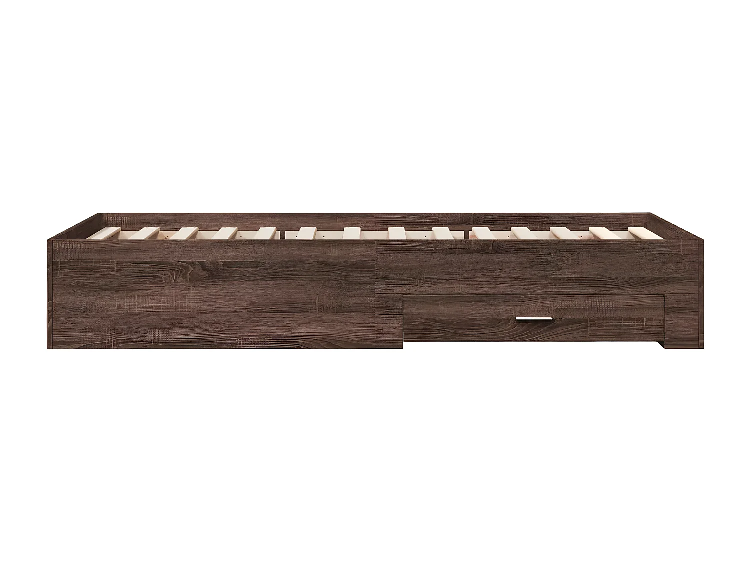 Cadre de lit à tiroirs chêne marron 90x190 cm bois d'ingénierie
