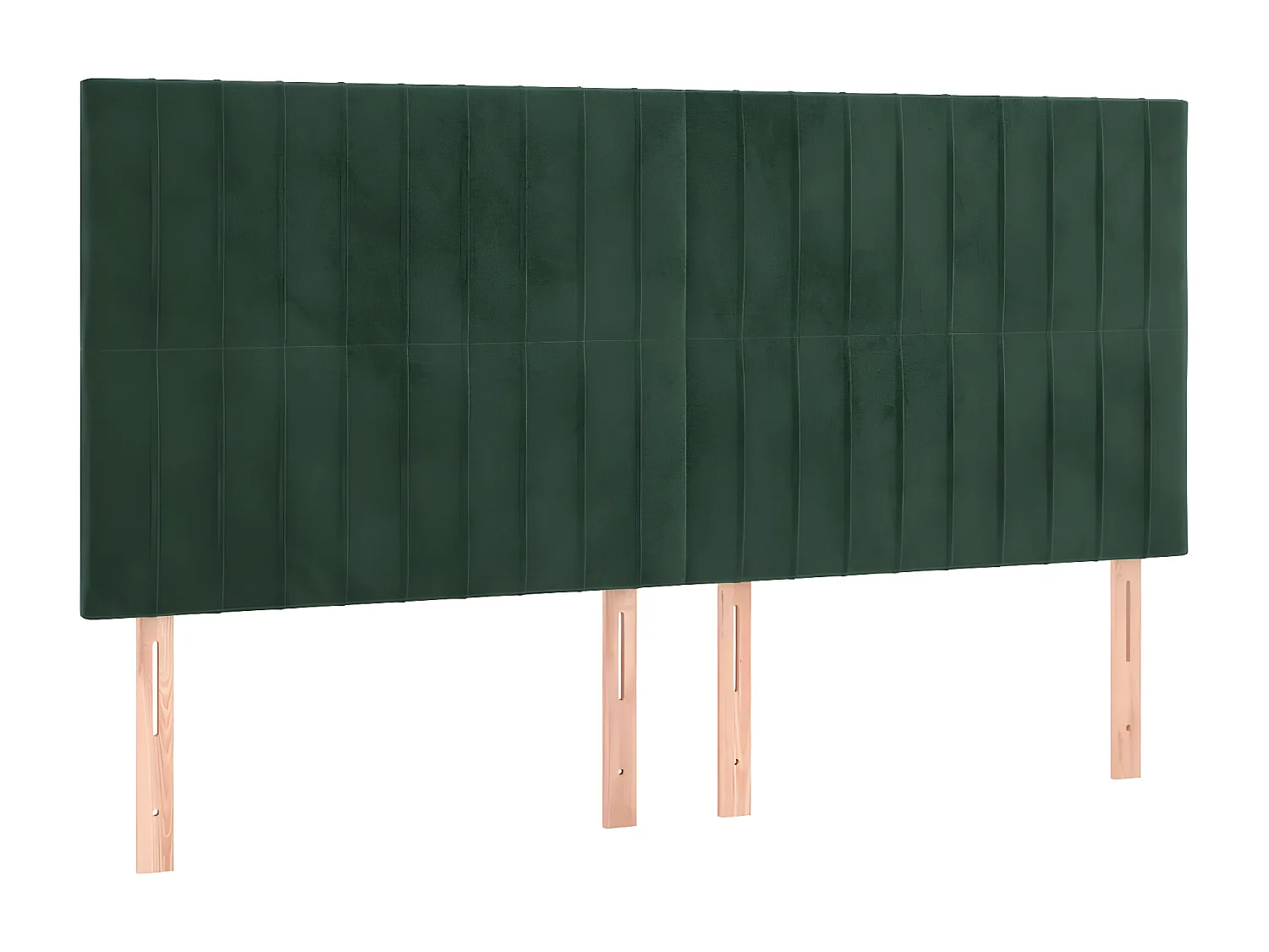 Estructura cama con cabecero terciopelo verde oscuro 180x200 cm