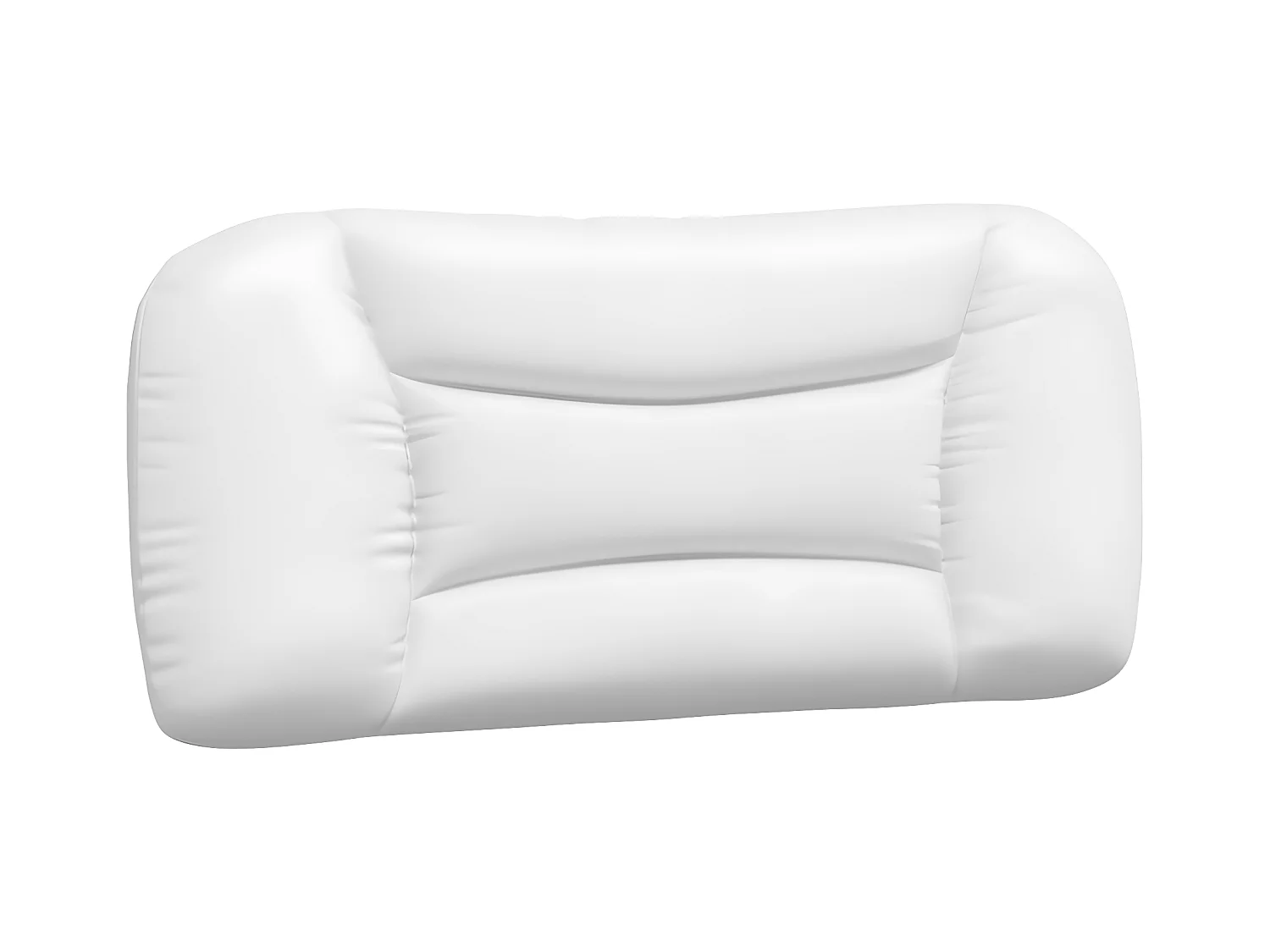 Estrutura cama c/ luzes LED 90x200cm couro artif. branco/preto