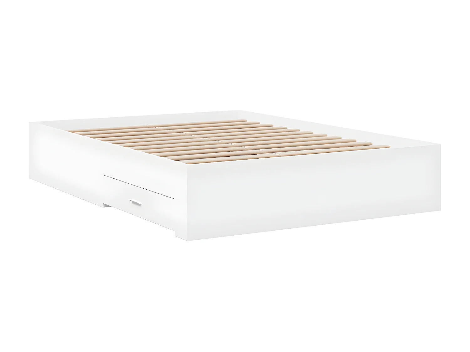 Cama con cajones madera de ingeniería blanco 135x190 cm