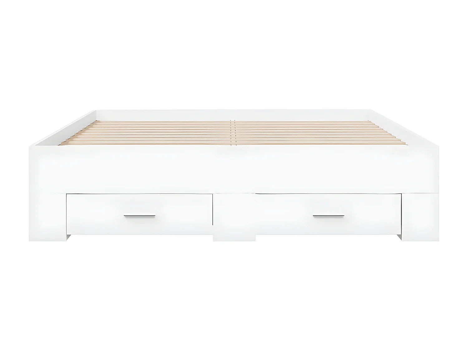 Cama con cajones madera de ingeniería blanco 135x190 cm