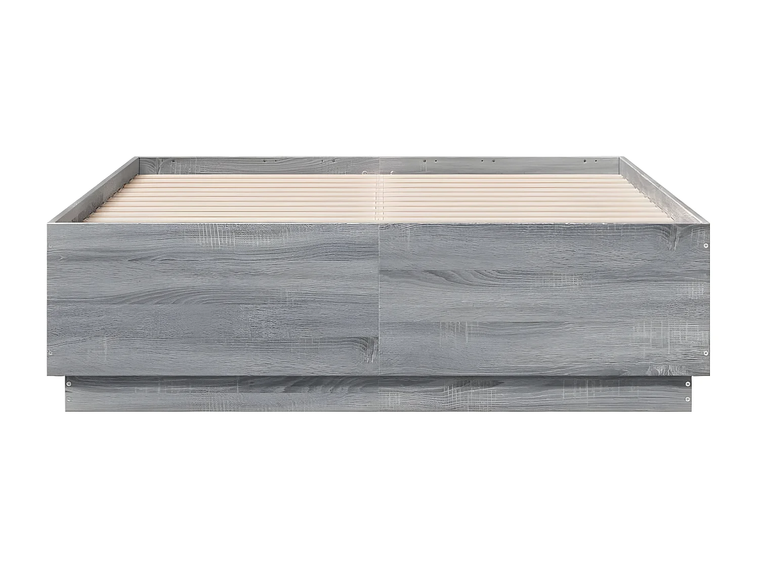 Estructura de cama madera de ingeniería gris Sonoma 140x190 cm