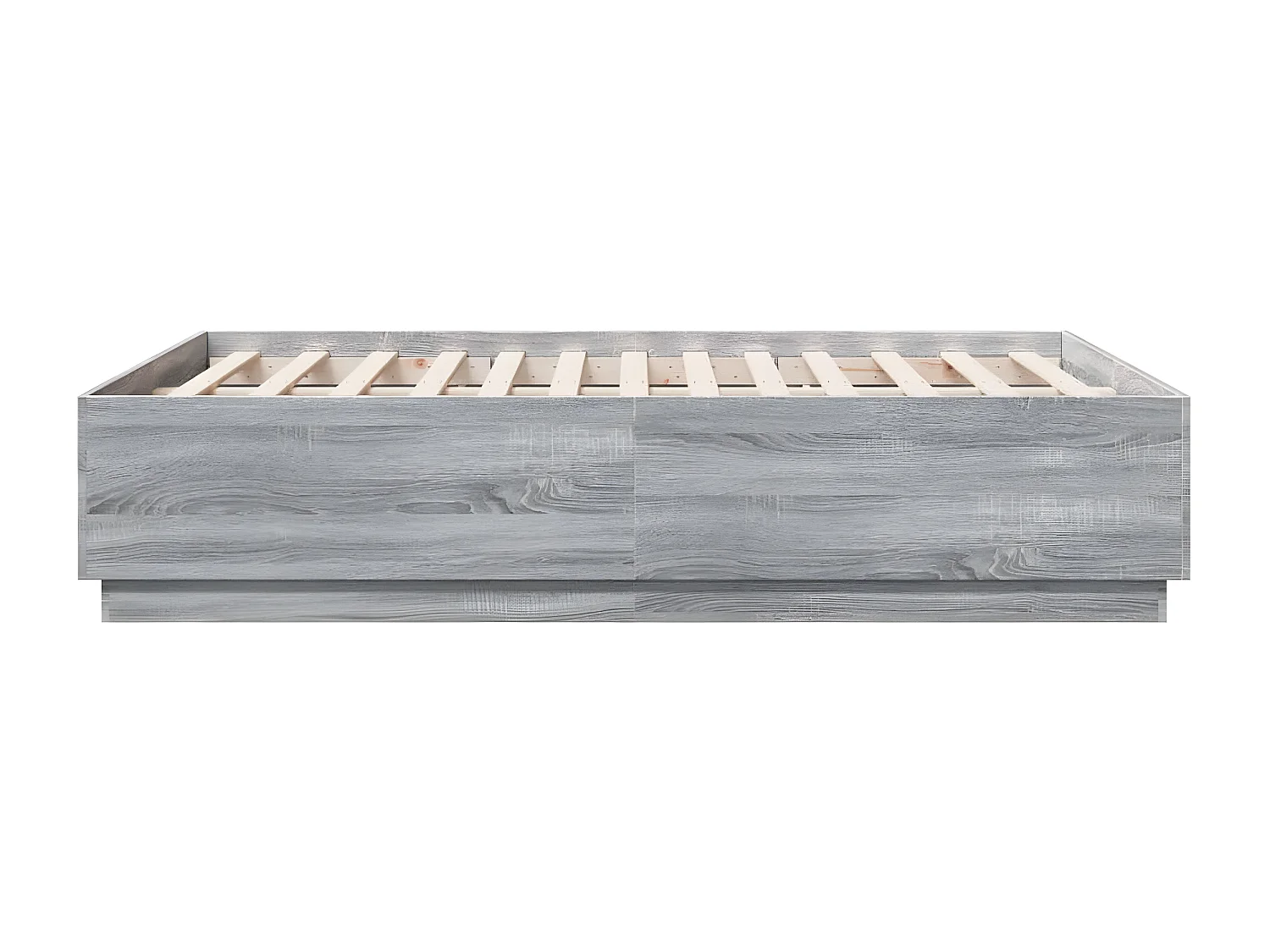 Estructura de cama madera de ingeniería gris Sonoma 140x190 cm
