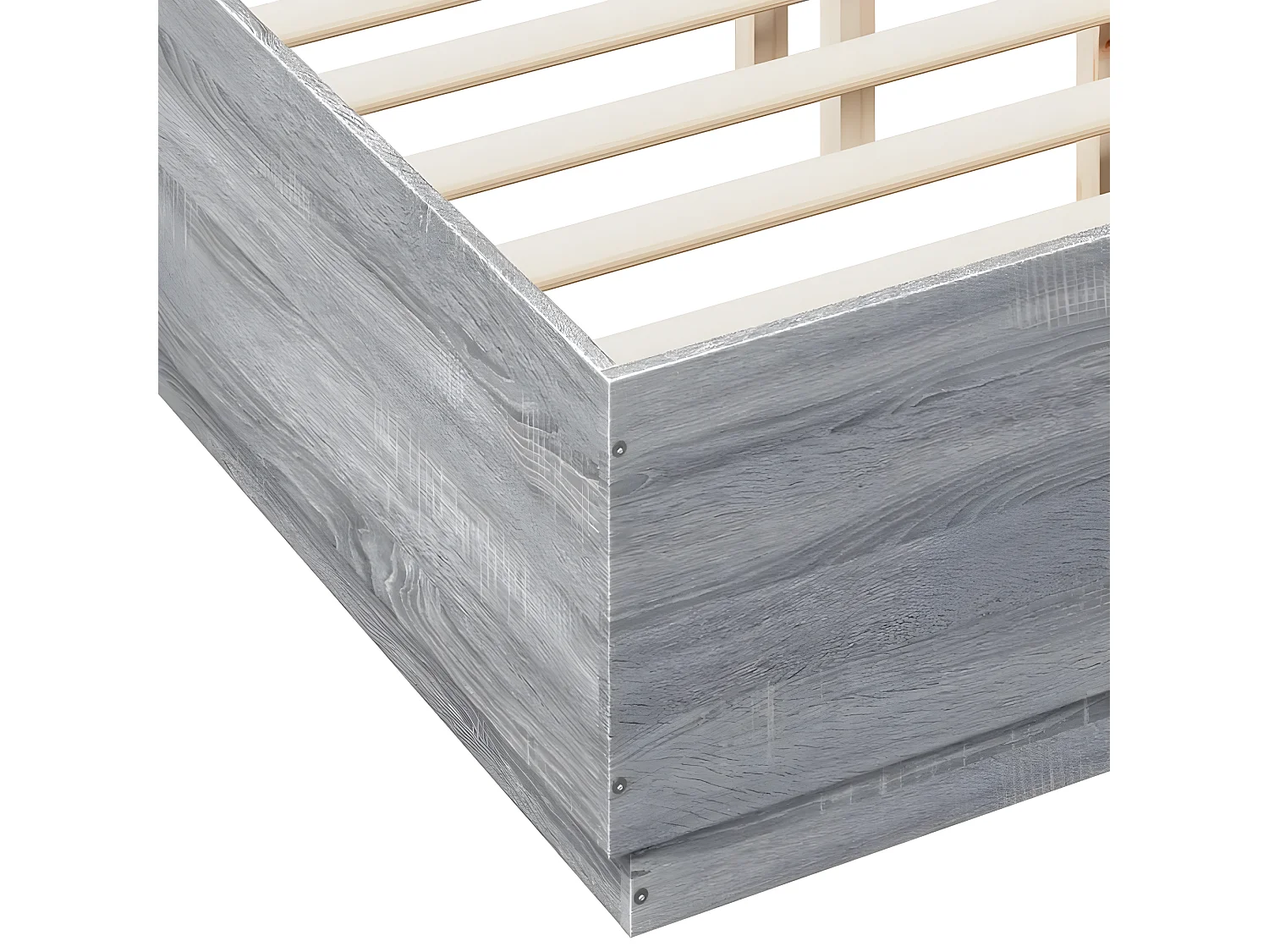 Estructura de cama madera de ingeniería gris Sonoma 140x190 cm