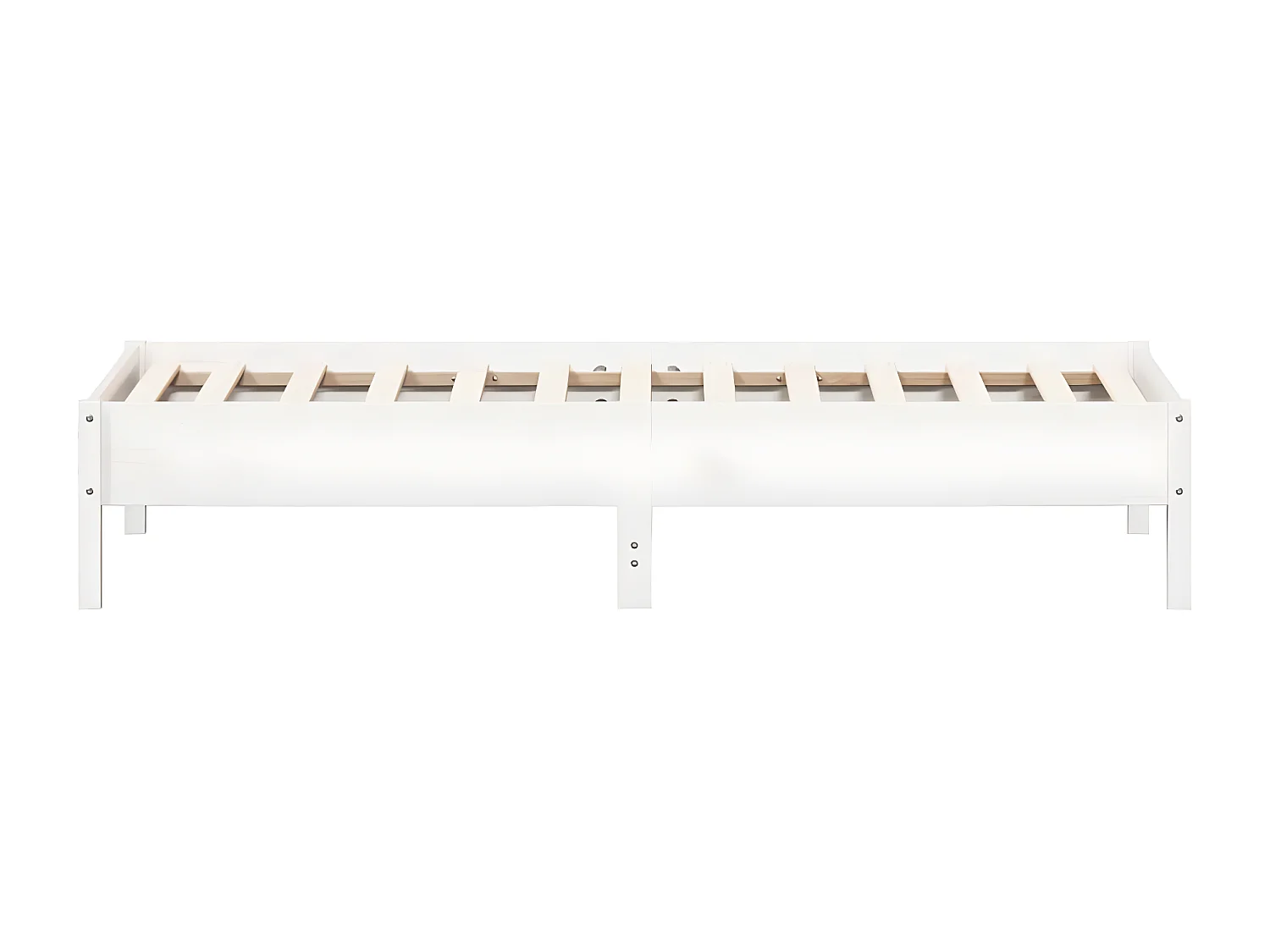 Estrutura de cama 75x190 cm madeira de pinho maciça branco