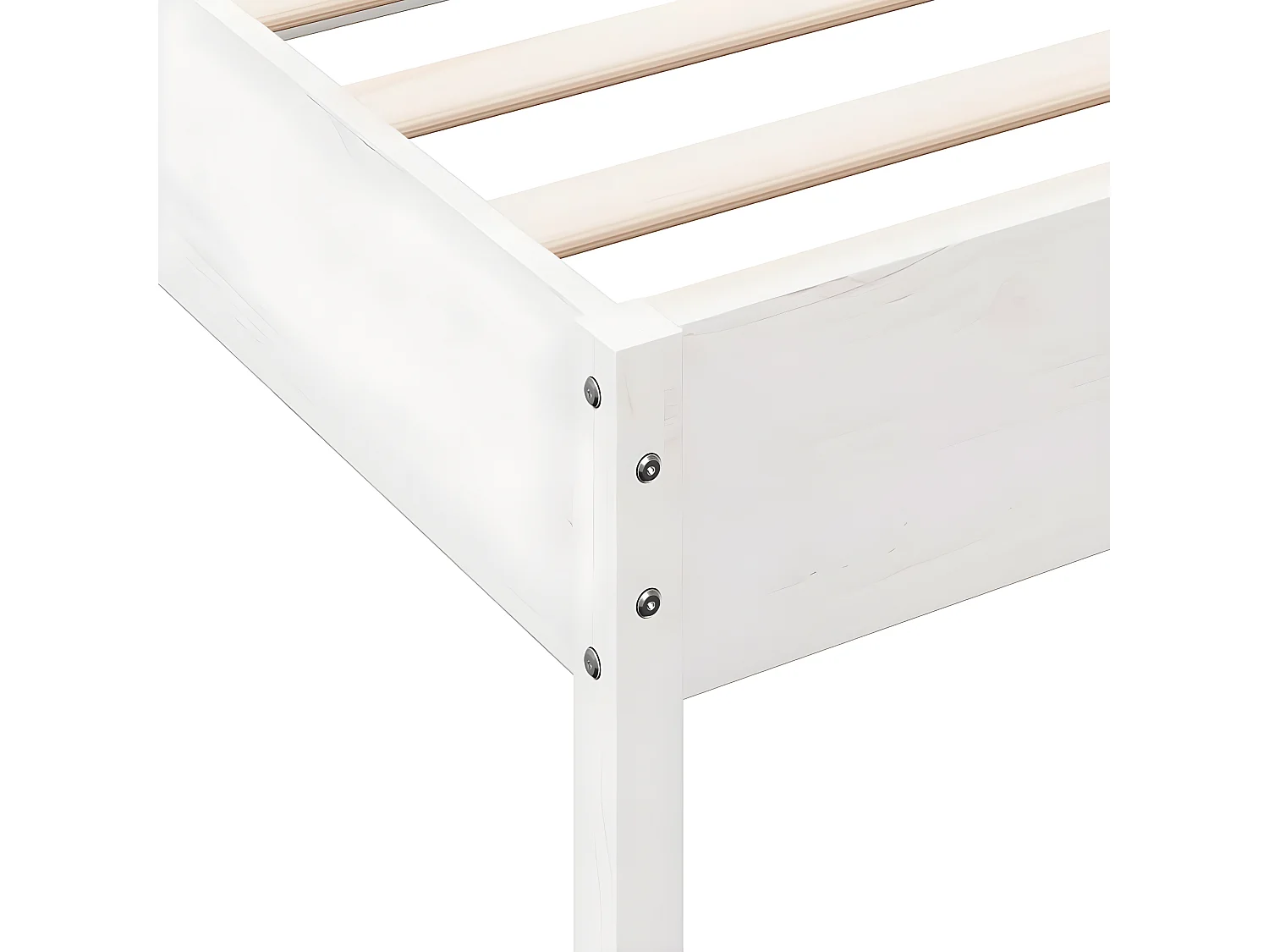 Estrutura de cama 75x190 cm madeira de pinho maciça branco