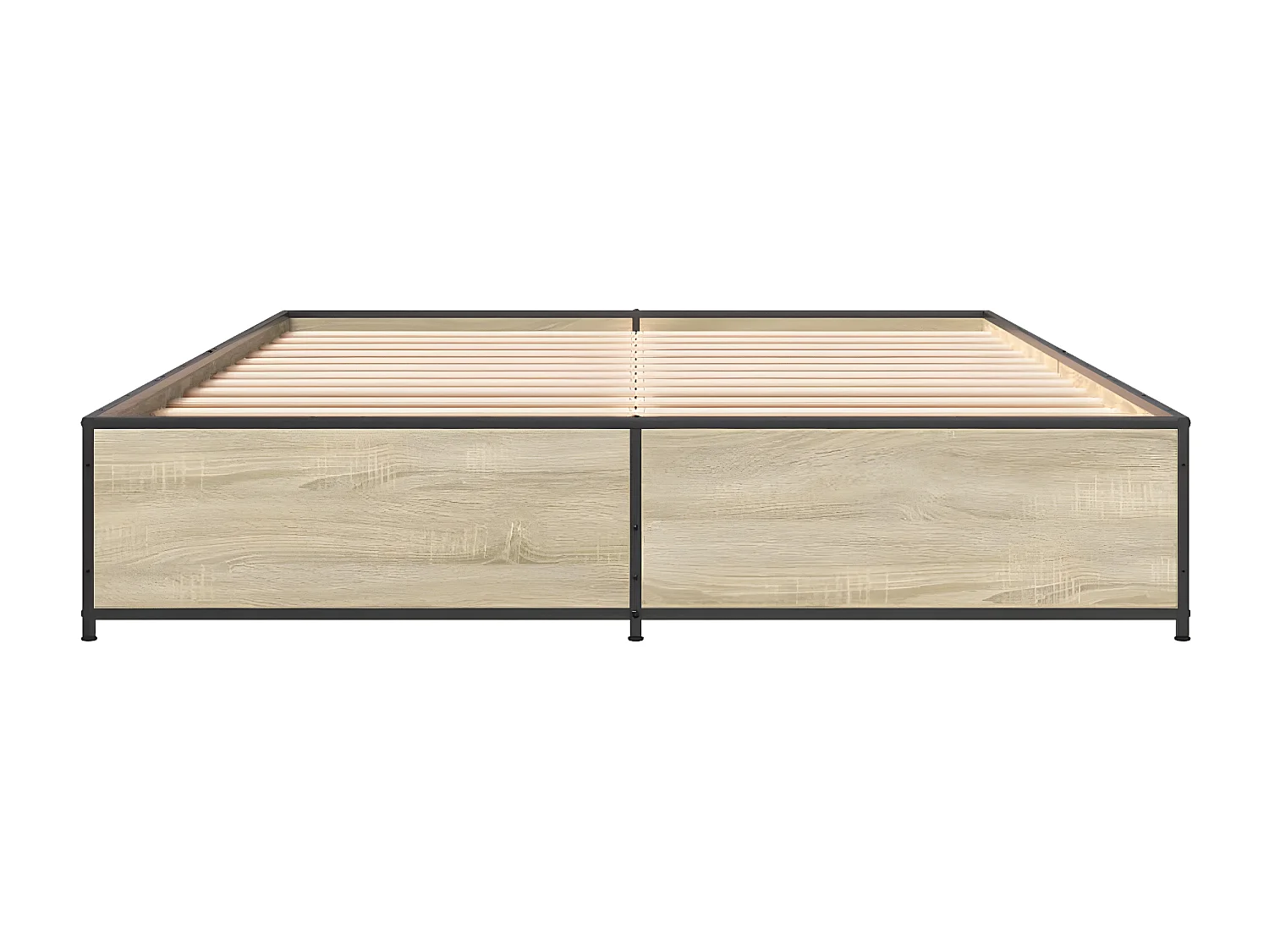 Estrutura de cama 150x200 cm derivados madeira/metal