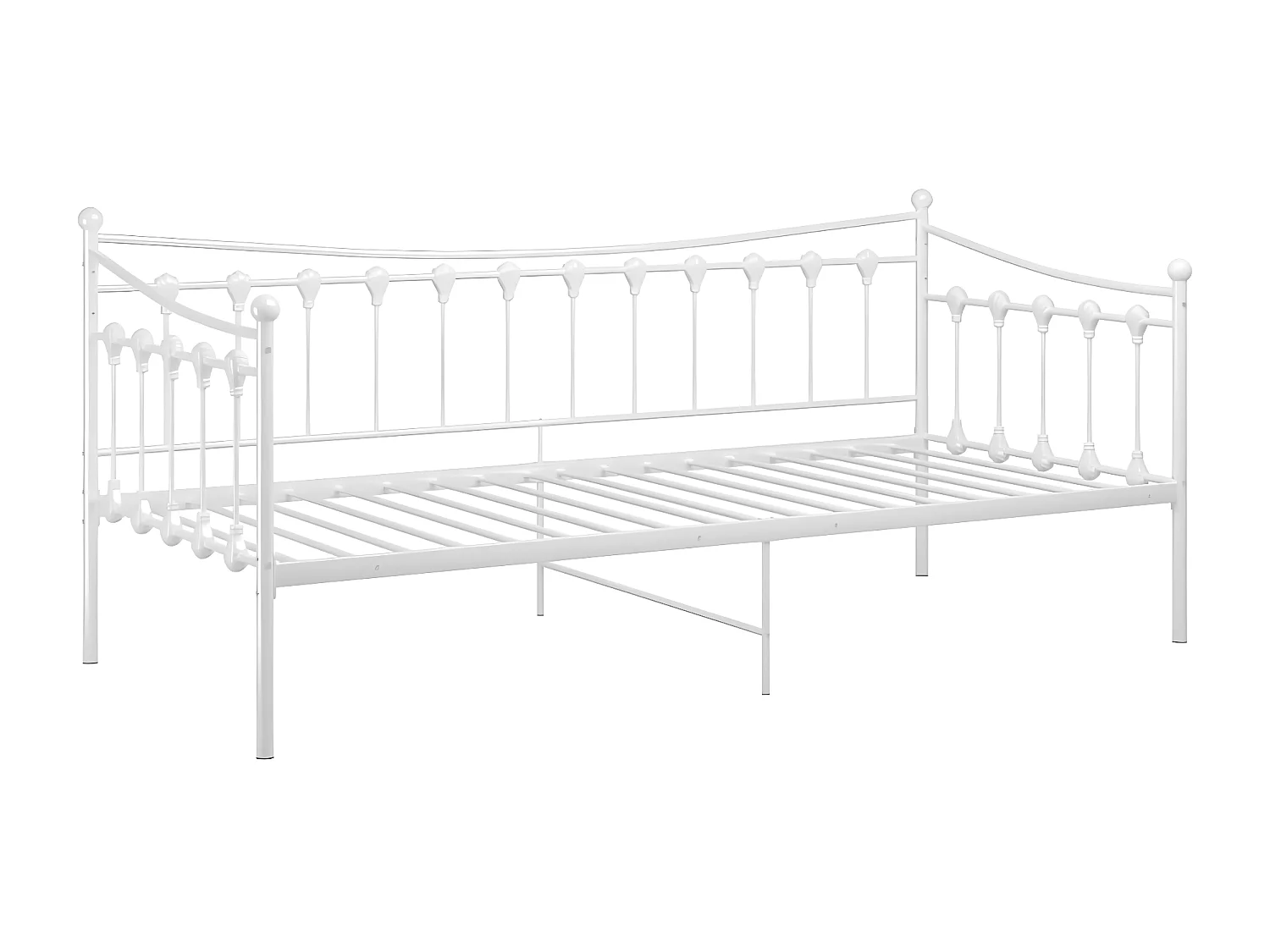 Sofá-cama 90x200 cm metal branco