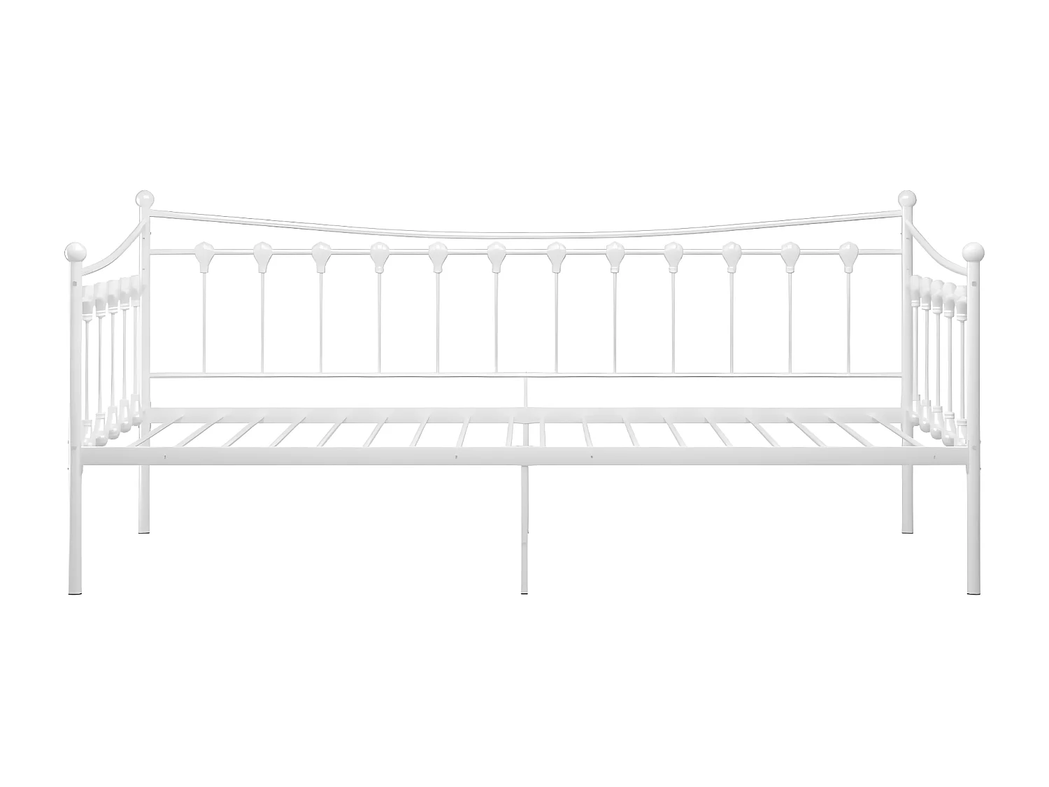 Sofá-cama 90x200 cm metal branco