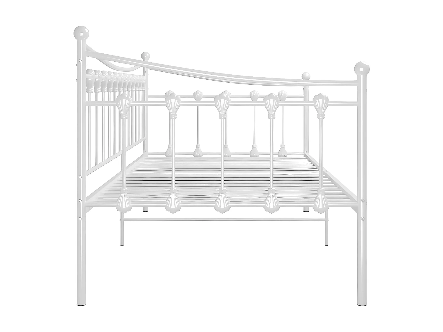 Sofá-cama 90x200 cm metal branco