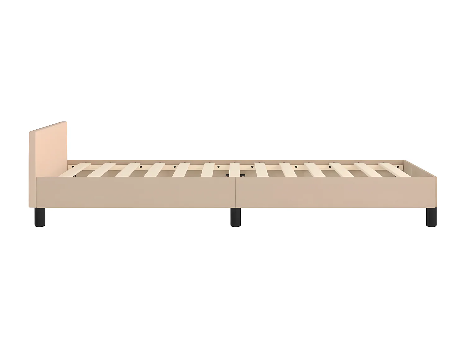 Cadre de lit avec tête de lit Cappuccino 90x200 cm Similicuir