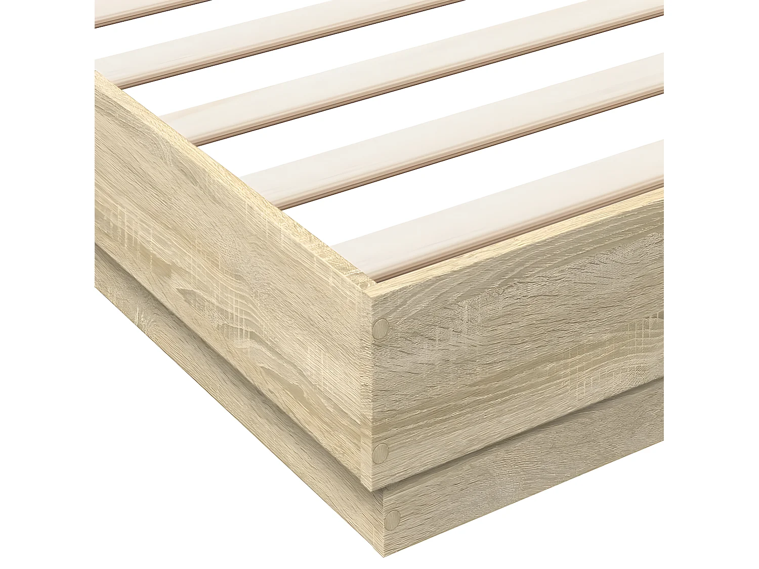 Cadre de lit chêne sonoma 180x200 cm bois d'ingénierie
