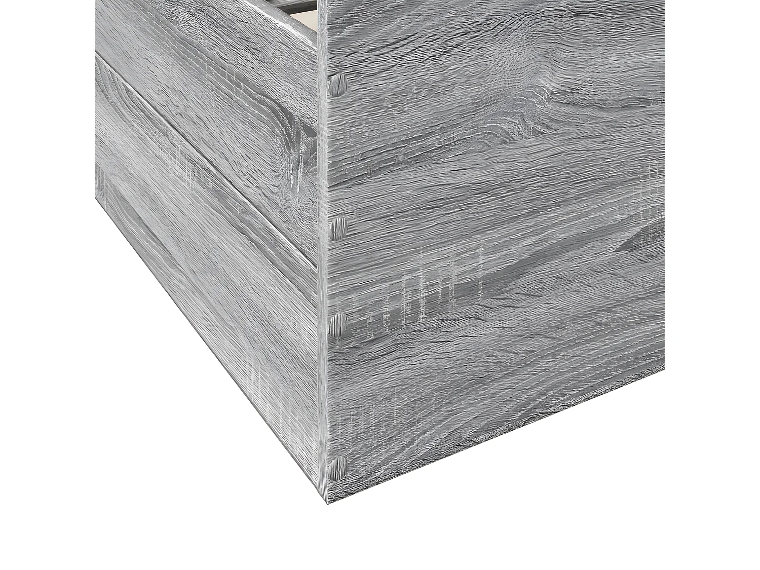 Cama con cajones madera ingeniería gris Sonoma 140x200 cm