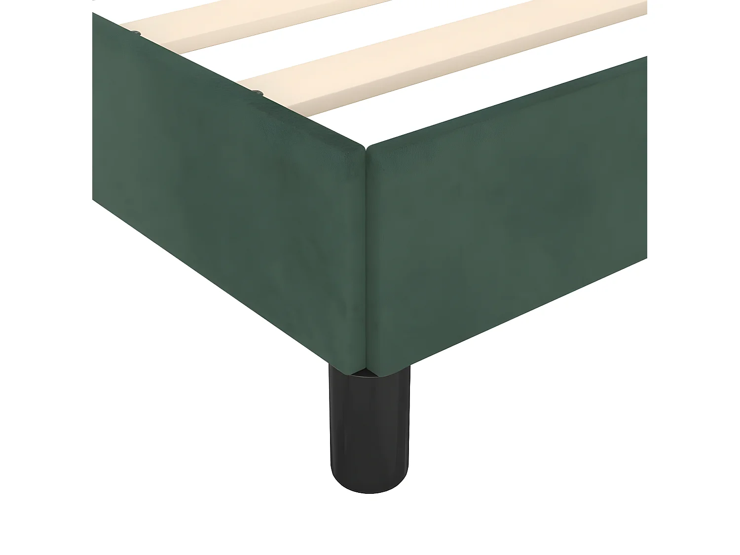 Estructura cama con cabecero terciopelo verde oscuro 90x190 cm
