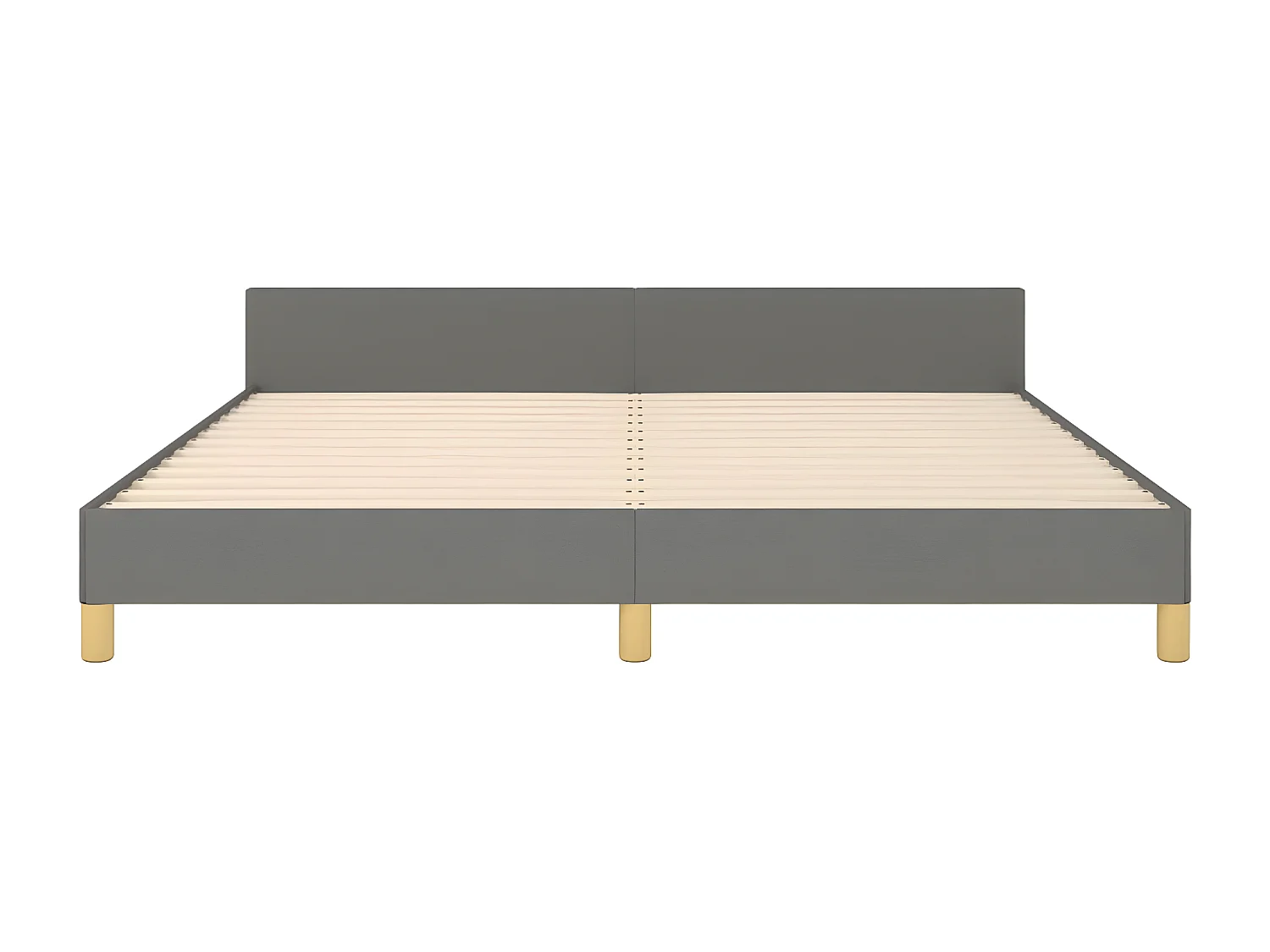 Estrutura de cama 160x200 cm tecido cinzento-escuro
