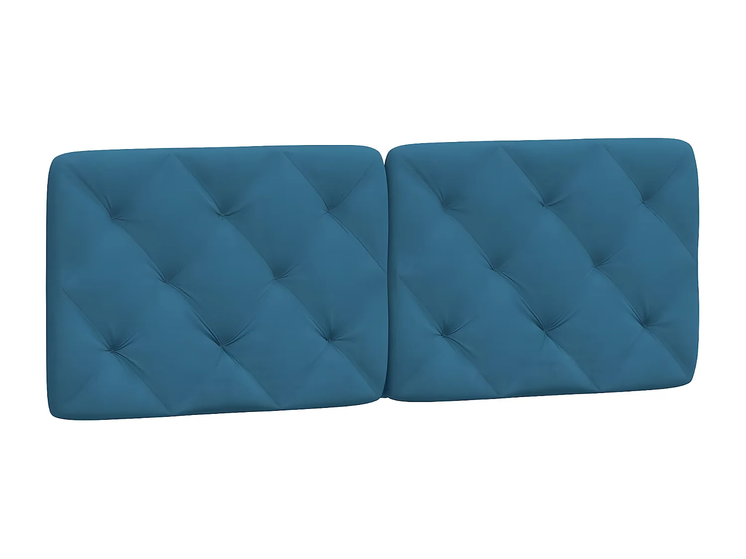 Estructura de cama con cabecero terciopelo azul 140x190 cm