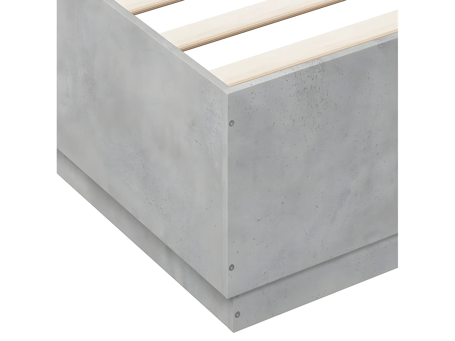 Estrutura de cama 160x200 cm derivados de madeira cinza cimento