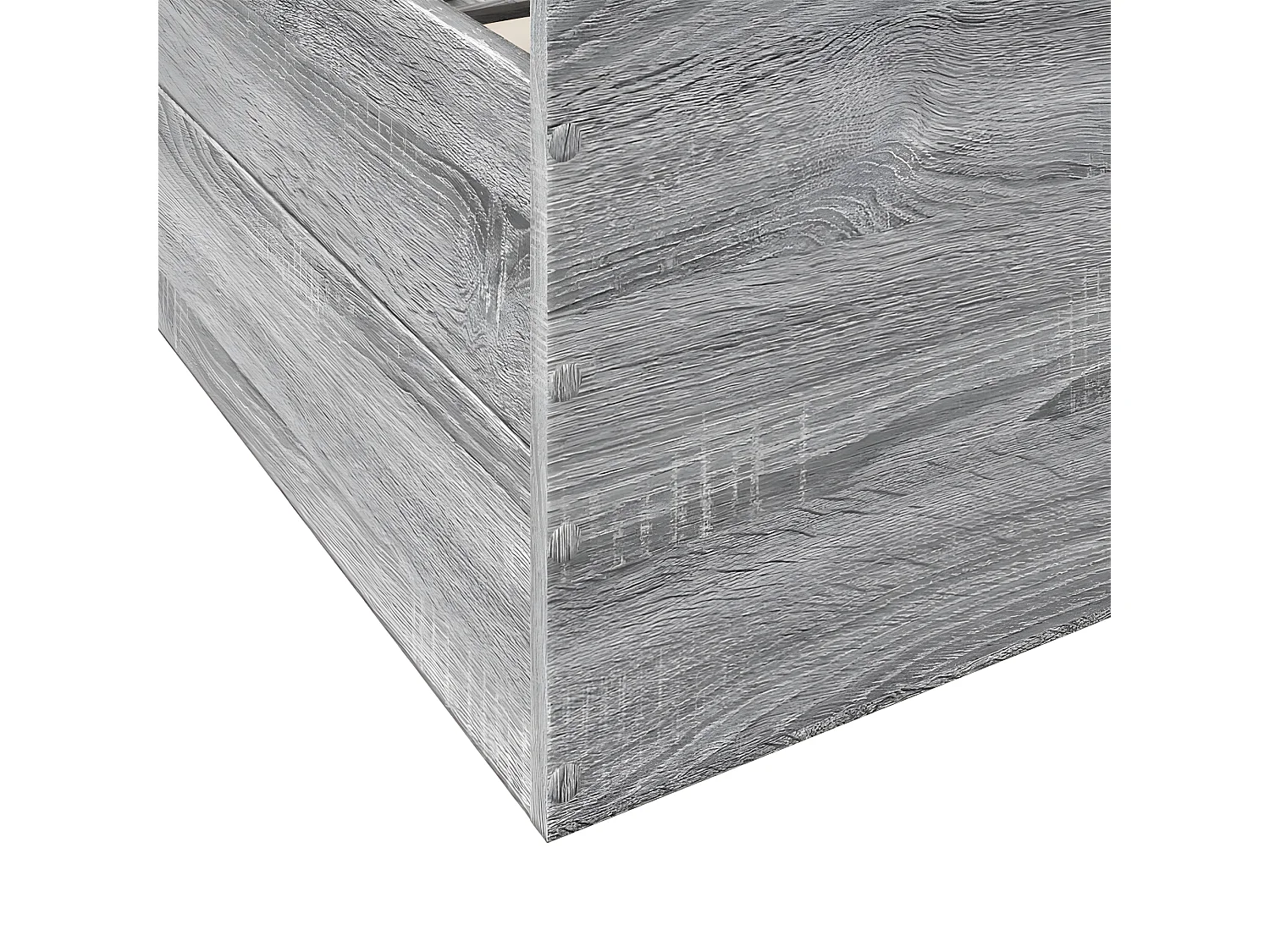 Cama con cajones madera ingeniería gris Sonoma 160x200 cm