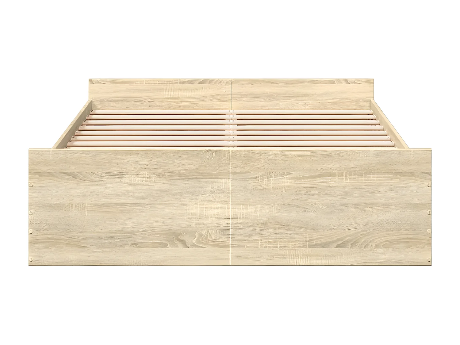 Cama con cajones madera ingeniería roble Sonoma 120x200 cm
