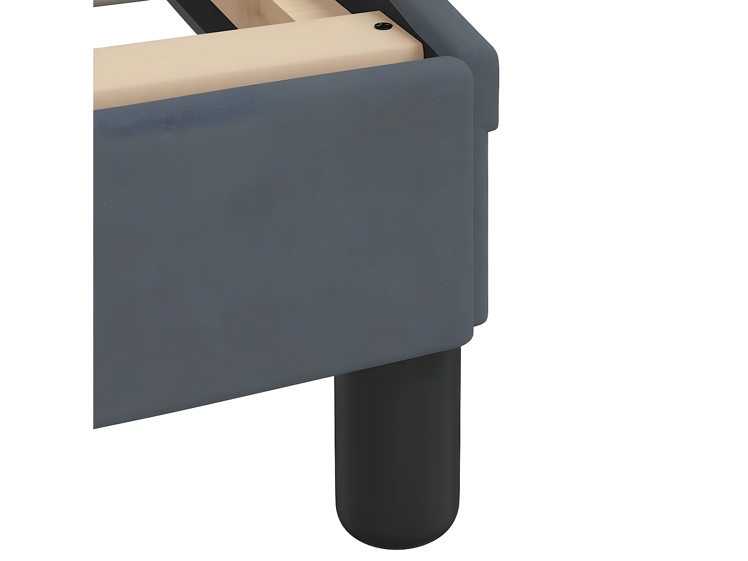 Estructura cama con cabecero terciopelo gris oscuro 120x200 cm