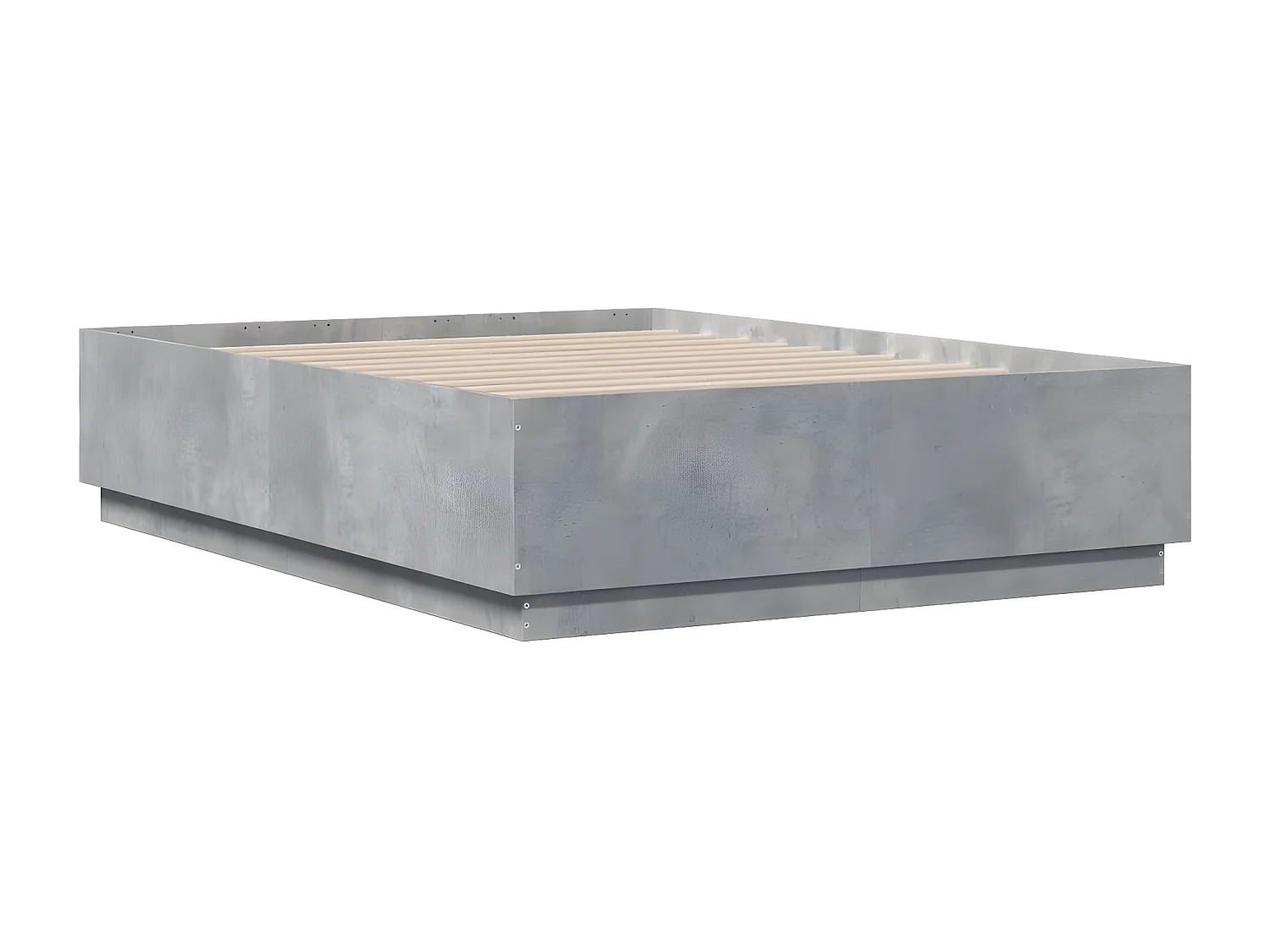 Estructura de cama madera de ingeniería gris hormigón 120x190cm