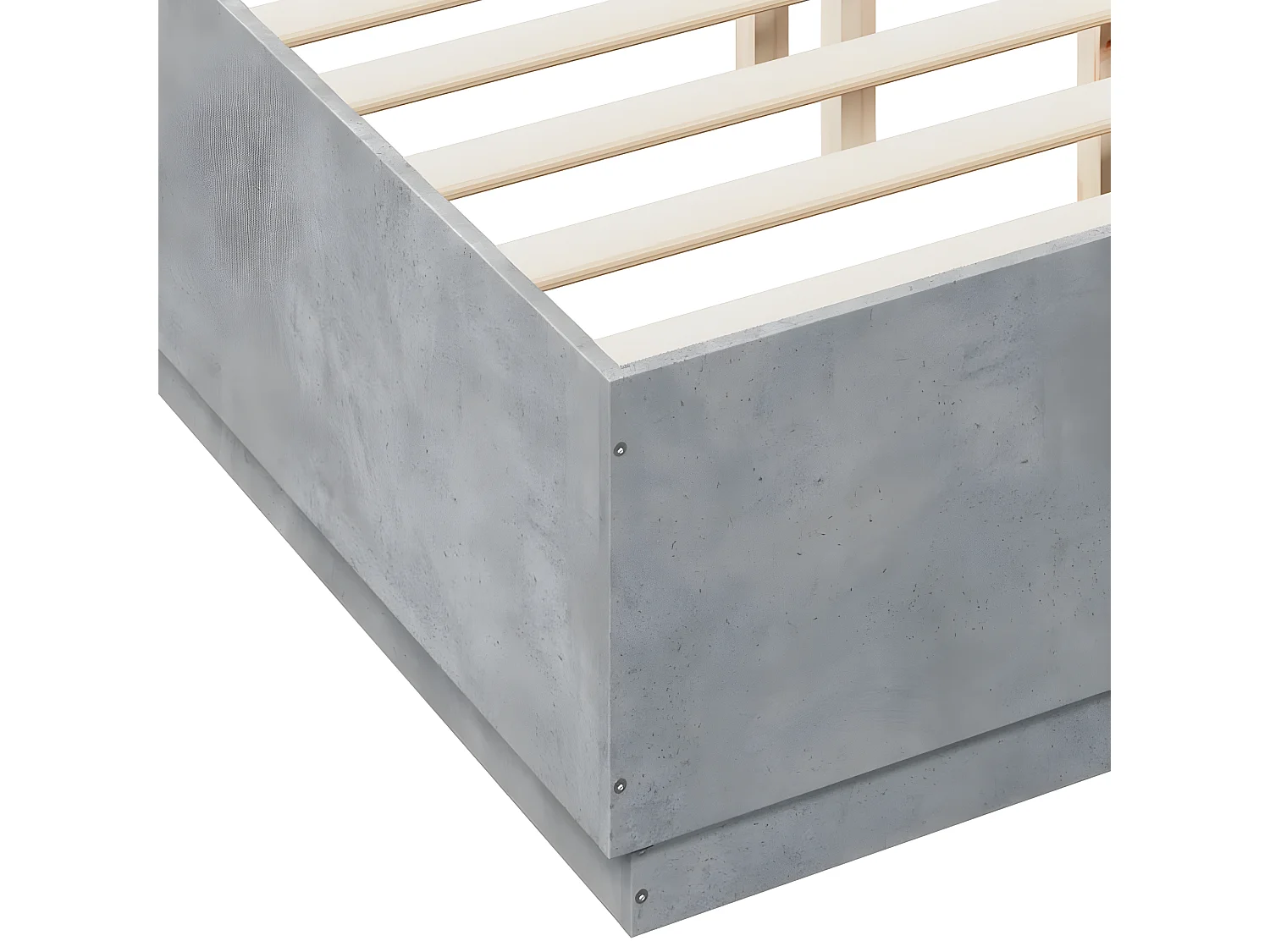 Estructura de cama madera de ingeniería gris hormigón 120x190cm