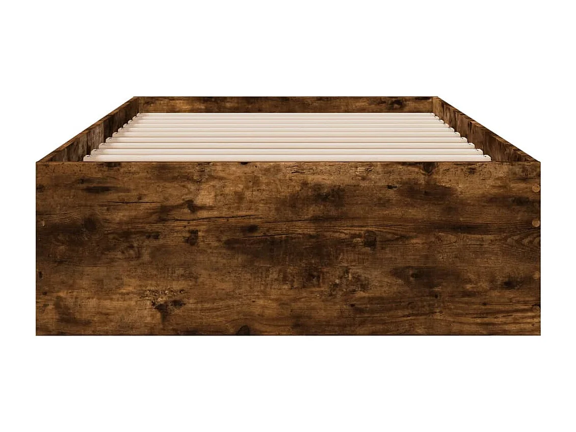Cadre de lit et tiroirs chêne fumé 90x200 cm bois d'ingénierie