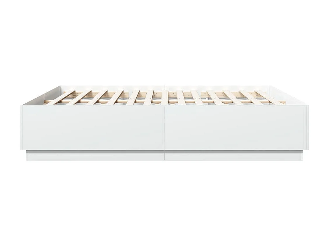 Estructura de cama madera de ingeniería blanca 200x200 cm
