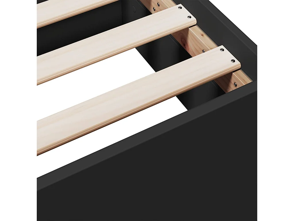 Estrutura de cama c/ gavetas 140x190 cm derivados madeira preto