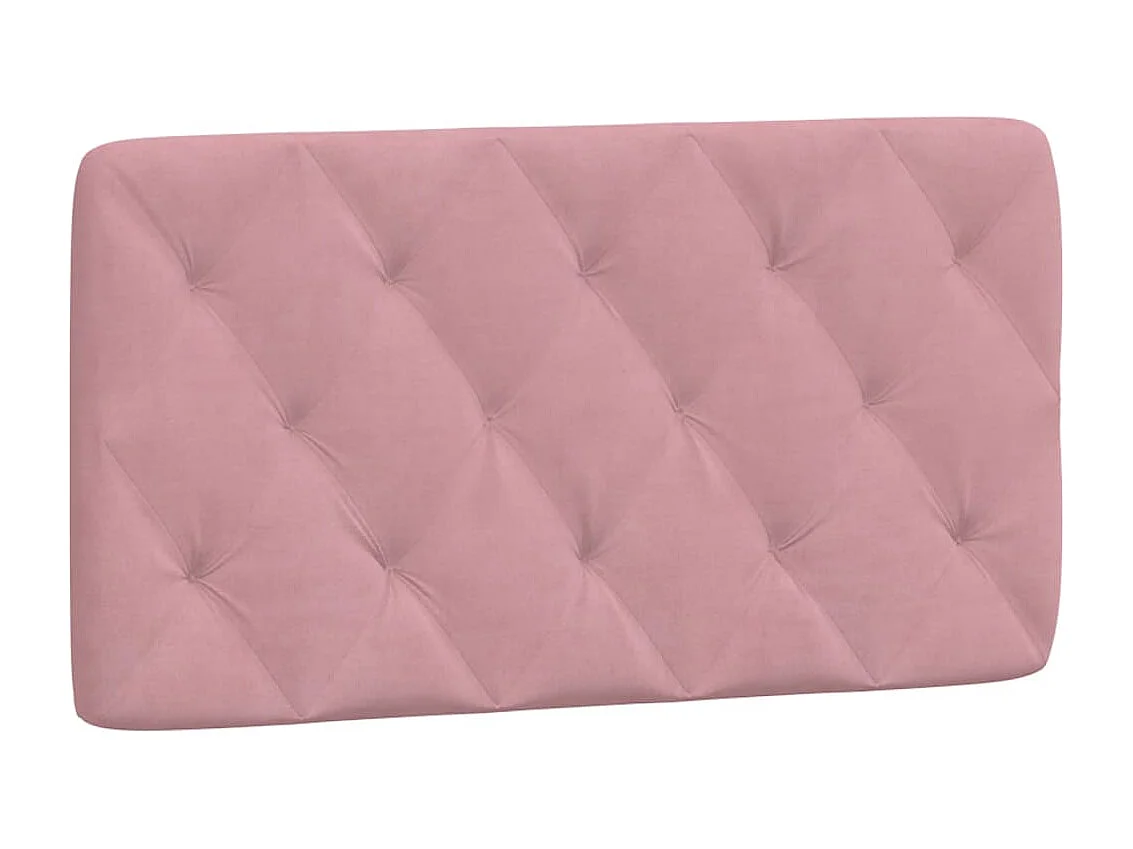 Estructura de cama con cabecero de terciopelo rosa 100x200 cm