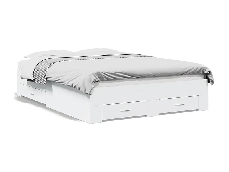 Estrutura cama c/ gavetas 120x190cm derivados de madeira branco