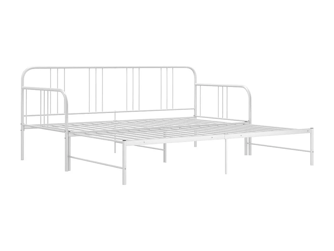 Estrutura sofá-cama de puxar 90x200 cm metal branco