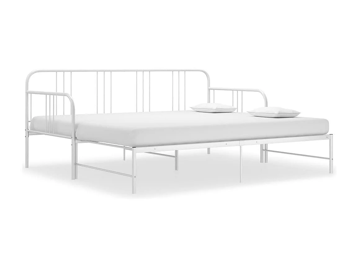 Estrutura sofá-cama de puxar 90x200 cm metal branco