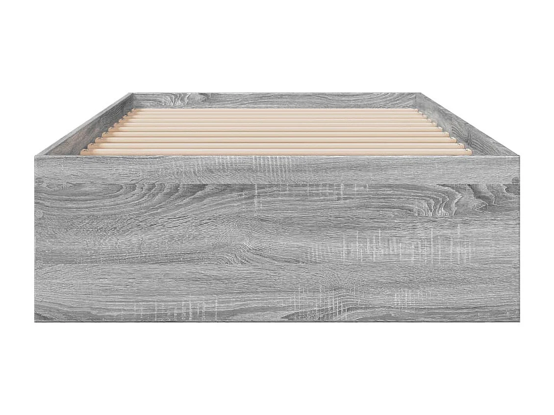 Cama con cajones madera de ingeniería gris Sonoma 90x190 cm