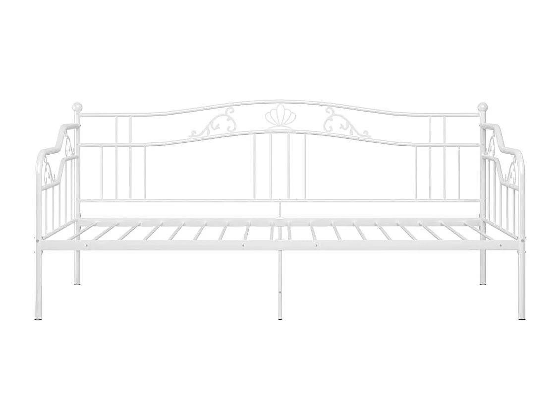 Sofá-cama 90x200 cm metal branco