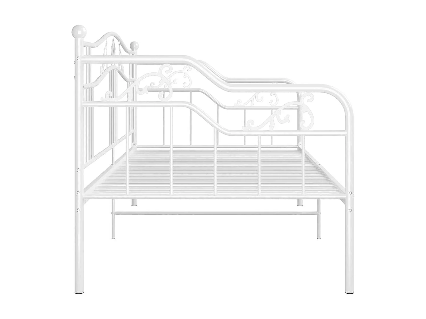 Sofá-cama 90x200 cm metal branco