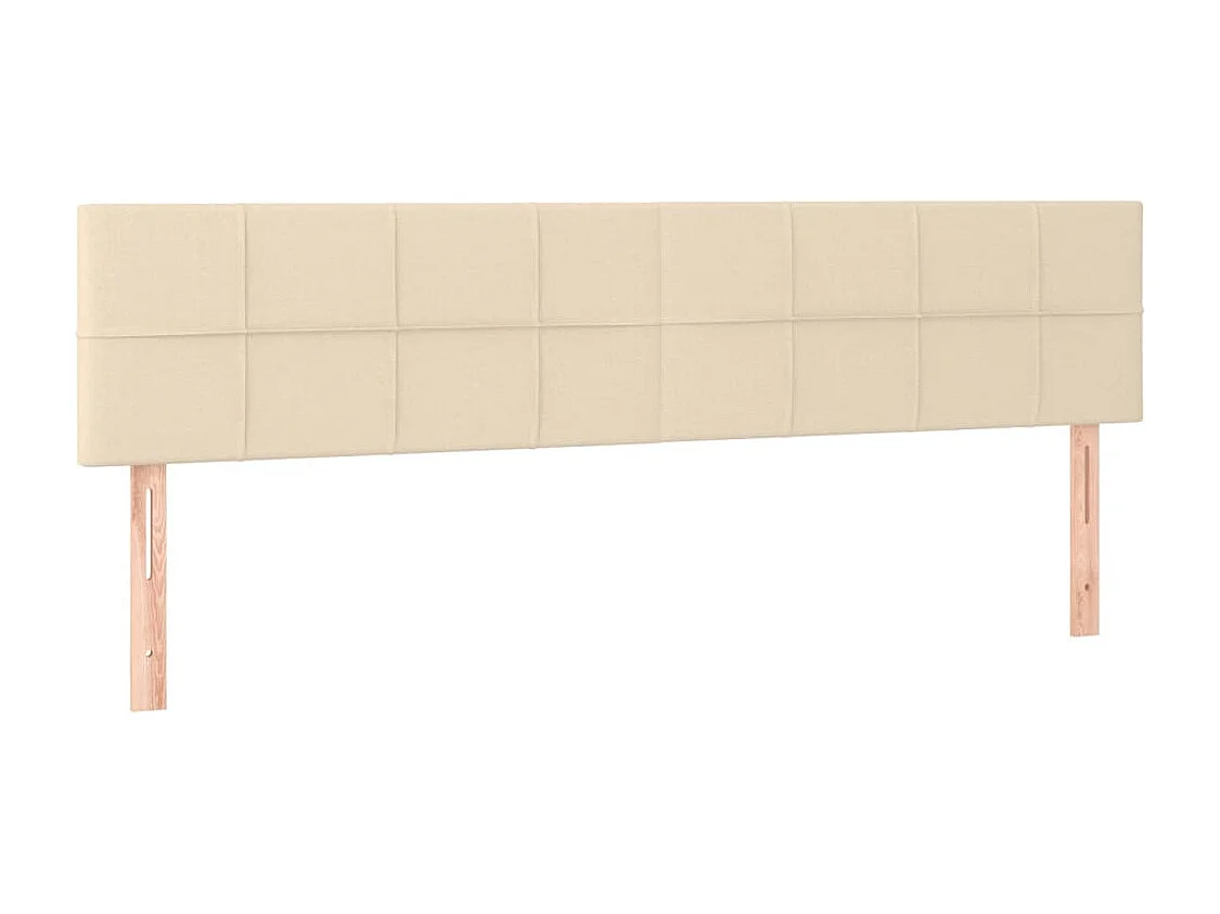 Estrutura de cama com cabeceira 120x190 cm tecido cor creme