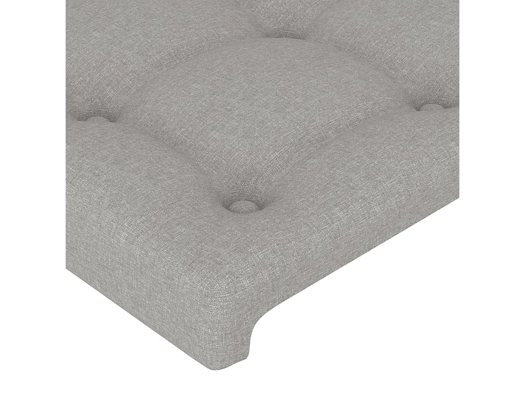 Estrutura de cama 160x200 cm tecido cinzento-claro