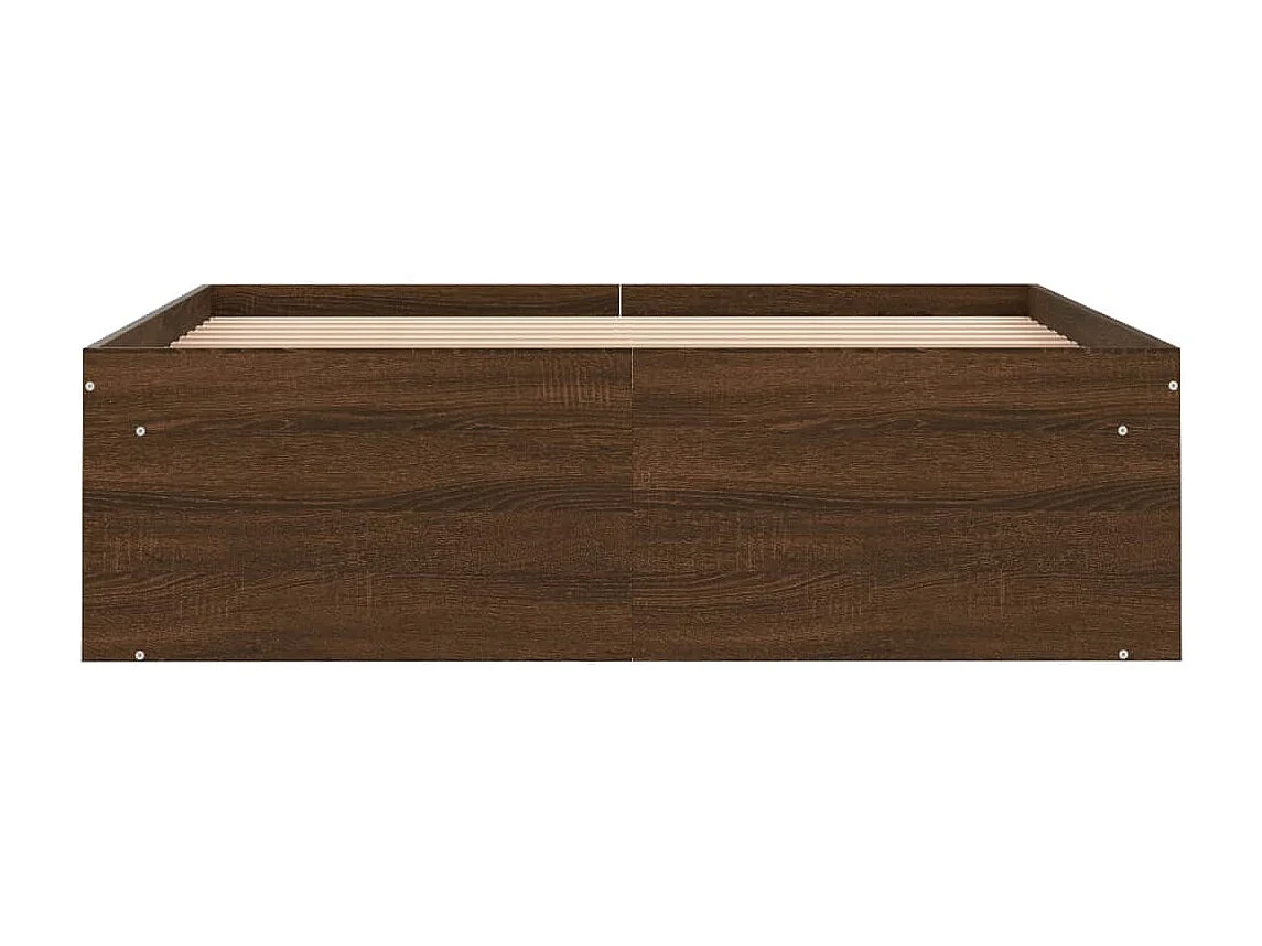 Cadre de lit chêne marron 120x200 cm