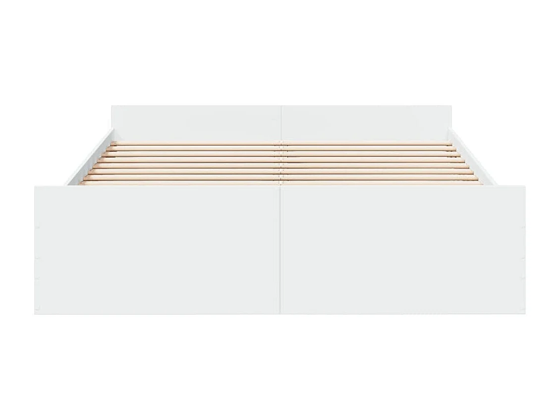 Estrutura de cama c/ gavetas 160x200cm derivados madeira branco